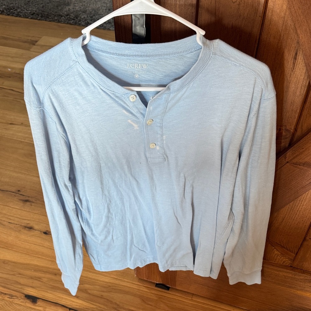 J. Crew Sky Blue Long Sleeve Henley